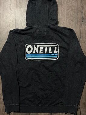 O'Neill Graphic Logo Hoodie Charcoal Grey Pullover
